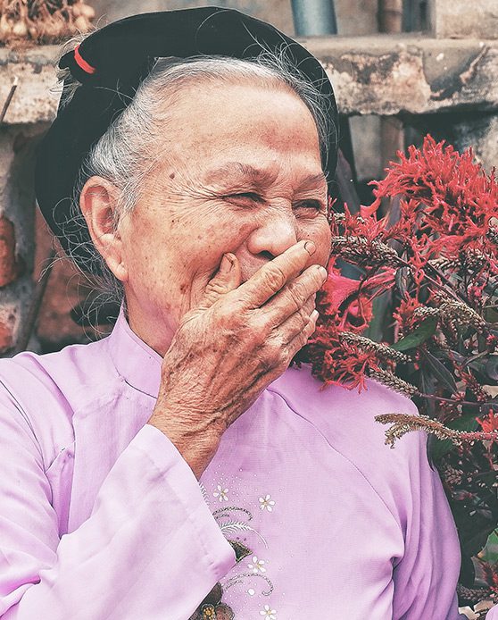 Older lady smiling